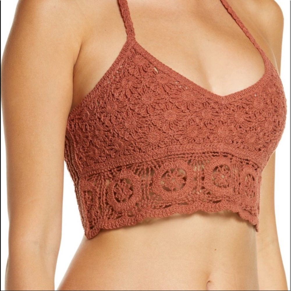 NWT! FREE PEOPLE Sydney Crochet Bra Bralette Camisole Top Size XS - Picture 7 of 8